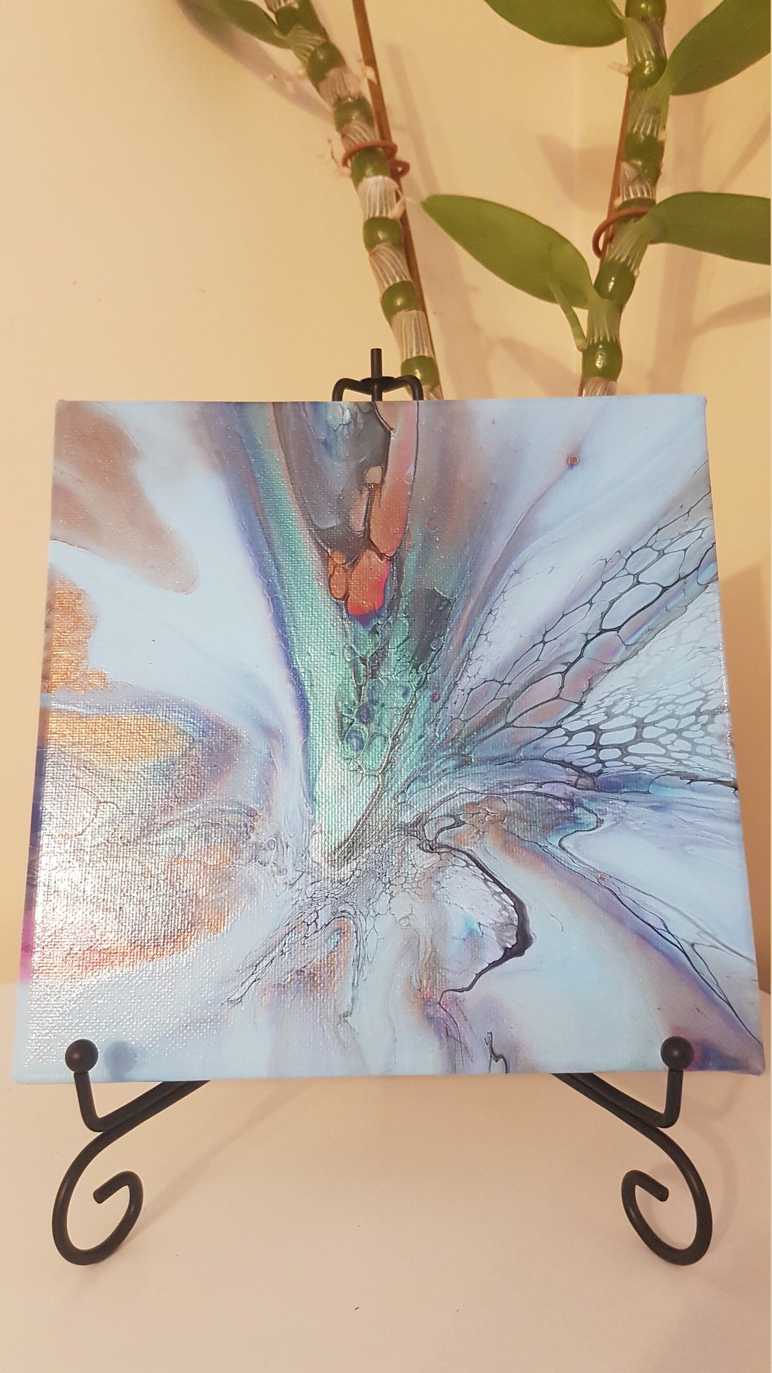 Blue and green painting Light blue painting Housewarming Etsy