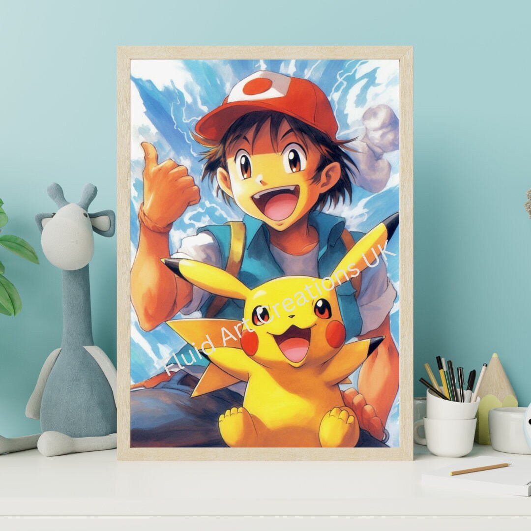 Pokemon Poster Digital Print Pokemon Wall Art Nursery Wall Etsy