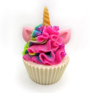 Soap Cupcake Gift Ideas Raspberry Vanilla Soap Neon Colorful Soap Unicorn Decor Gift for kids Bathroom Decor Handmade soap Cute Gift