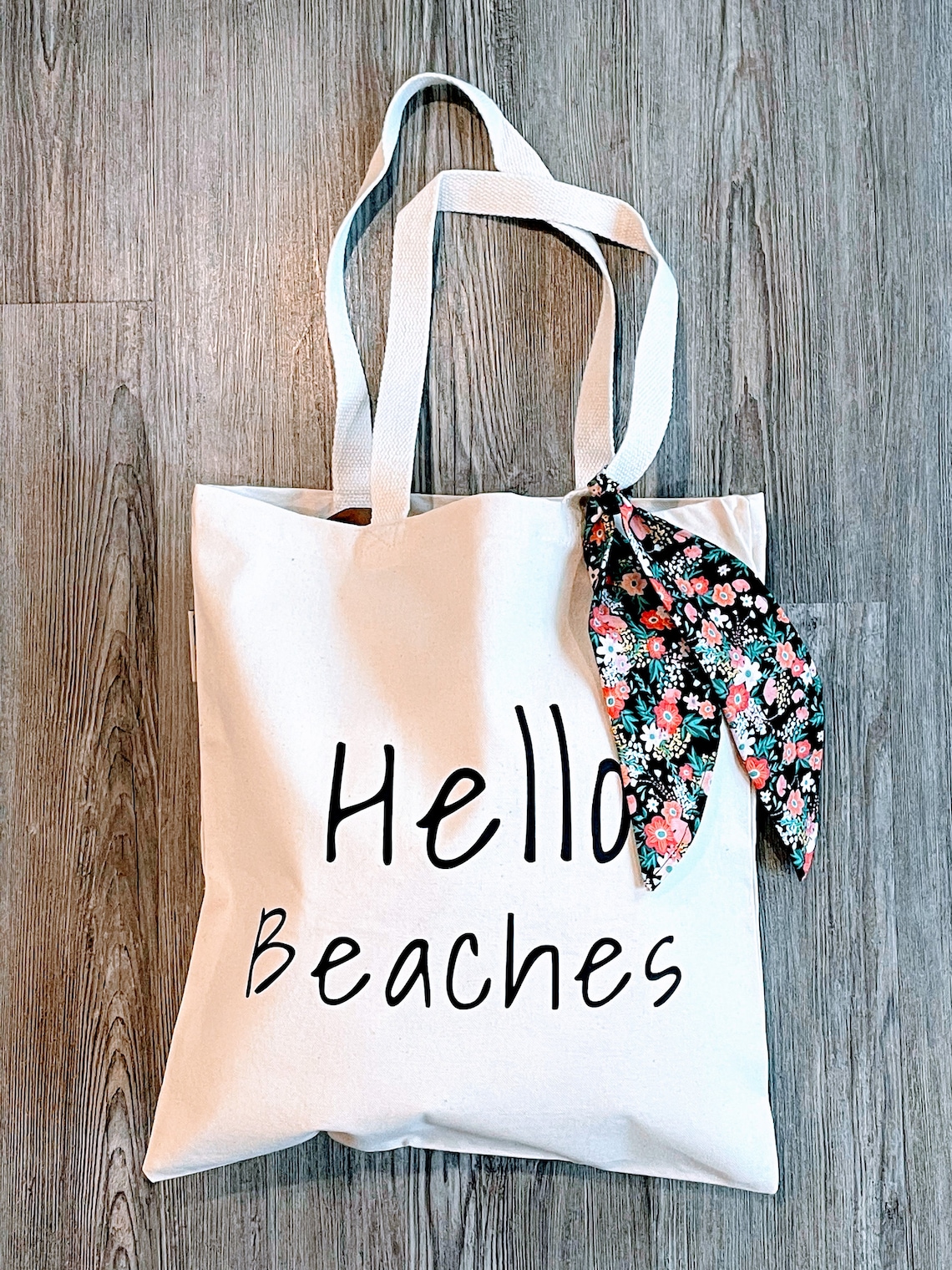 Hello Beaches Tote Bag Bow Gift Parties Beach Organic Etsy