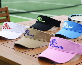 Custom Name Tennis Visor, Personalized Tennis Sun Hat, Lightweight Sports Visor, Tennis or Pickleball Player Gift