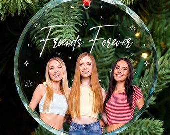 Custom Best Friend Forever Christmas Ornament, Personalized Christmas Gift For Besties, Friendship Ornament, Gift For Her, Sister Ornament