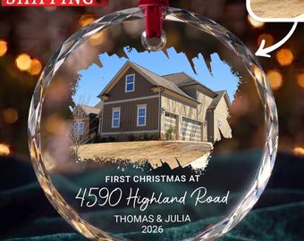 New House Personalized Holiday Keepsake, First Christmas In New Home Ornament 2026, Custom Family Name Keepsake New Couple Housewarming Gift