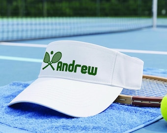 Custom Tennis Visor, Personalized Name Tennis Hat, Sports Sun Visor, Pickleball Visor, Tennis Player Gift, Custom Printed Visor
