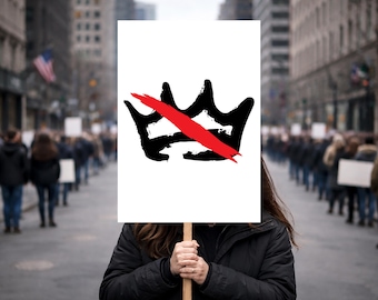 No Kings Protest Yard Sign, Anti Crown Political Lawn Sign, Freedom Statement Sign, Activism Outdoor Sign, Double Sided Option USA