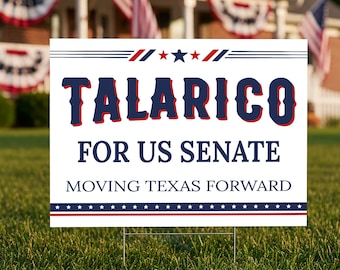 James Talarico for US Senate Yard Sign, Texas Senate Campaign Sign, James Talarico Lawn Sign, Texas Election Sign, Outdoor Political Yard