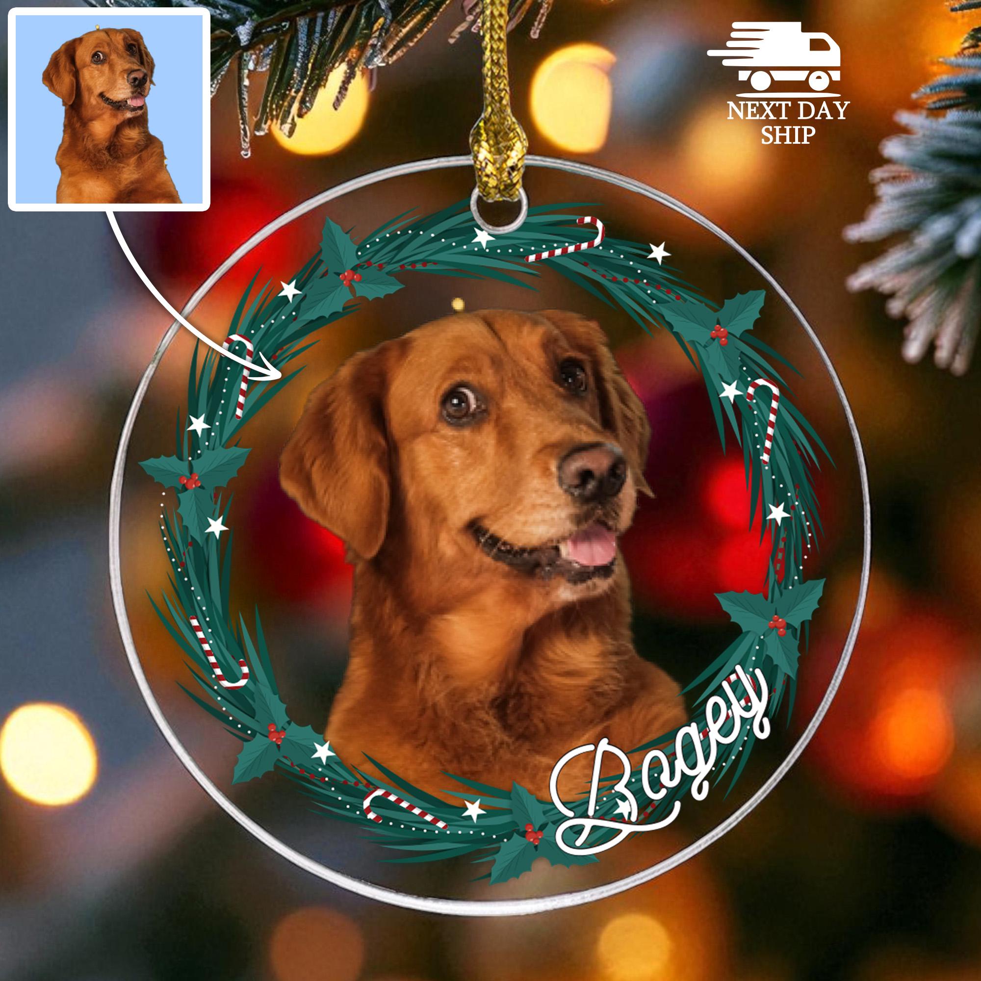Personalized Dog Picture Ornament, Custom Dog Christmas Ornament, Christmas Gift, Gift For Dog Owner, Gift For Pet Lover, Christmas Keepsake