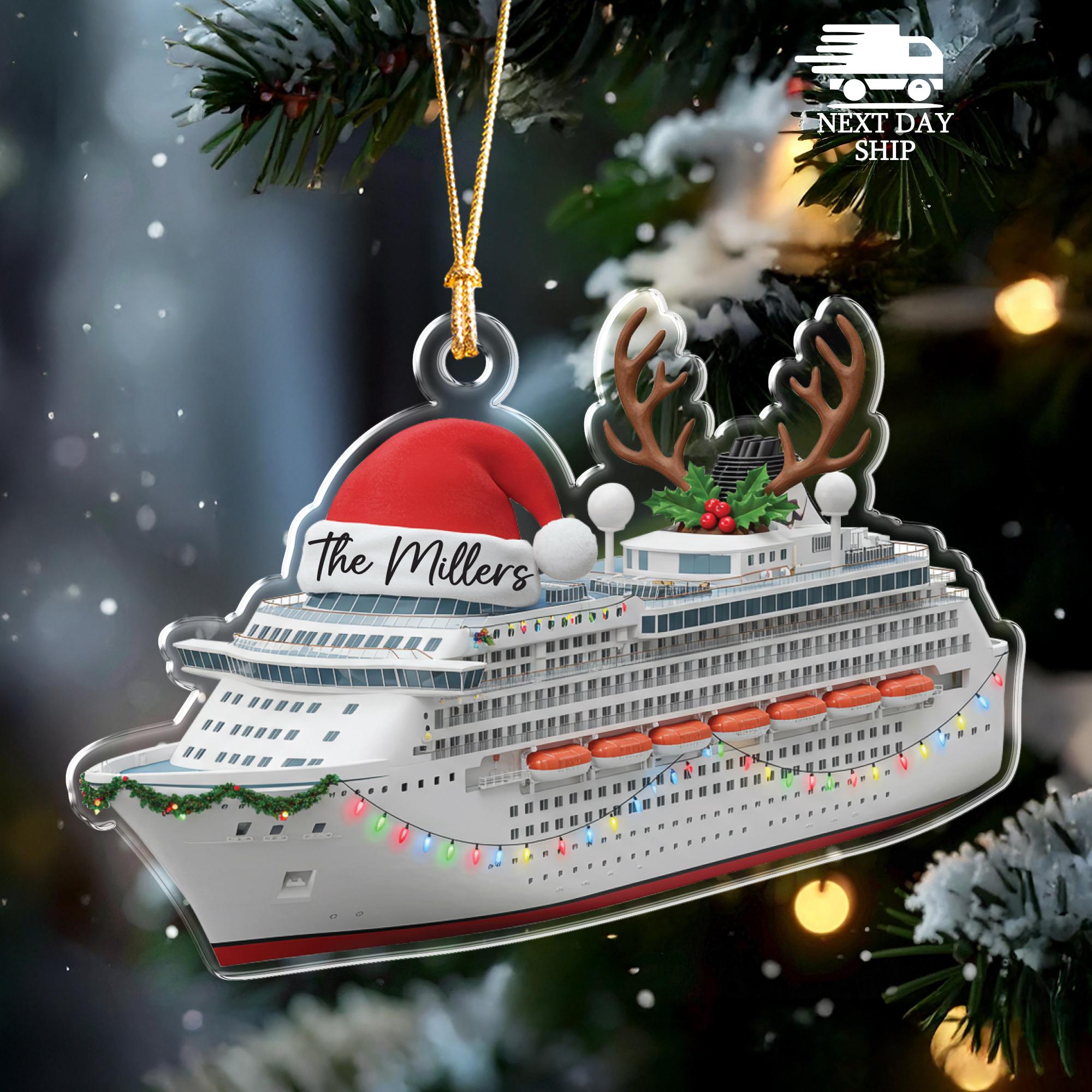 Personalized Family Cruise Ornament, Holiday Decoration for Cruise Lovers or Vacation Memories, Cruise Lover Gift, 2026 Keepsake Ornament