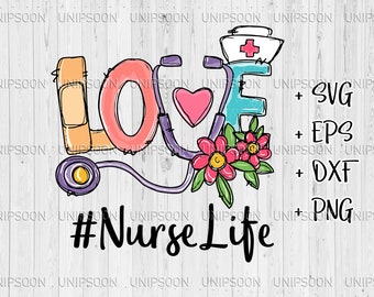 Download Love Nurse Svg File Etsy