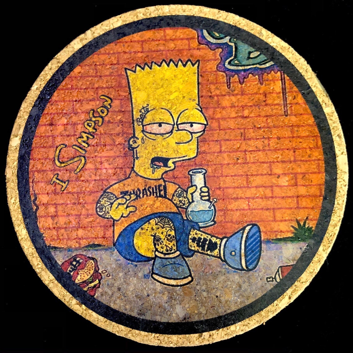 Bart I Simpson Dab Mat Etsy