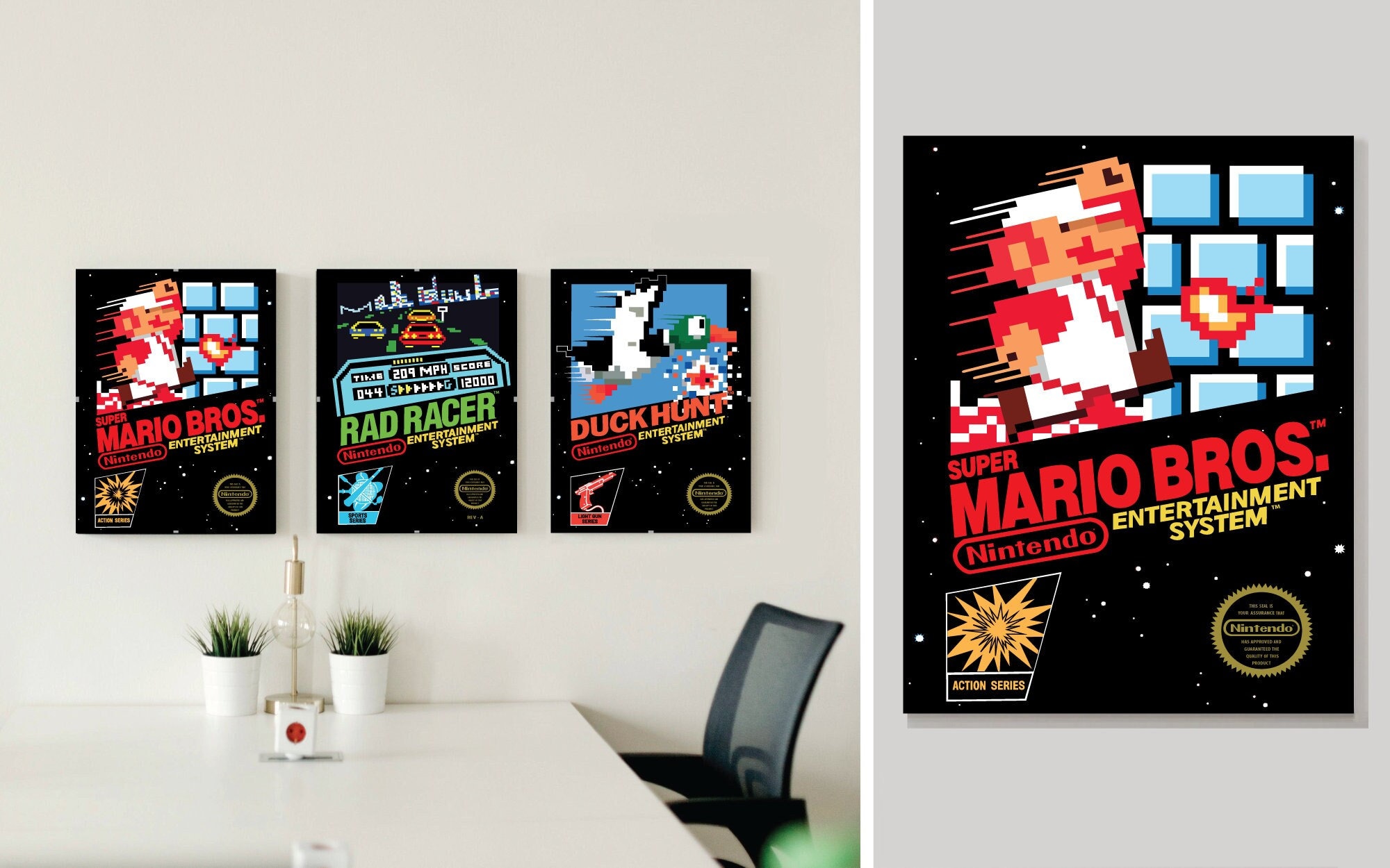 Super Mario Bros NES Box Art Poster Print Home Gift Game - Etsy Canada