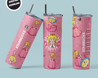 漫画タンブラーラップ PNG - 20オンス スキニータンブラー昇華デザイン - カップ用印刷可能な漫画ラップ - 昇華ラップ - プリンセス