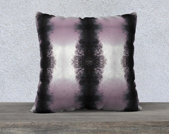 Raven, art print on 22" x 22" Cushion Cover in velveteen or cotton, linen canvas