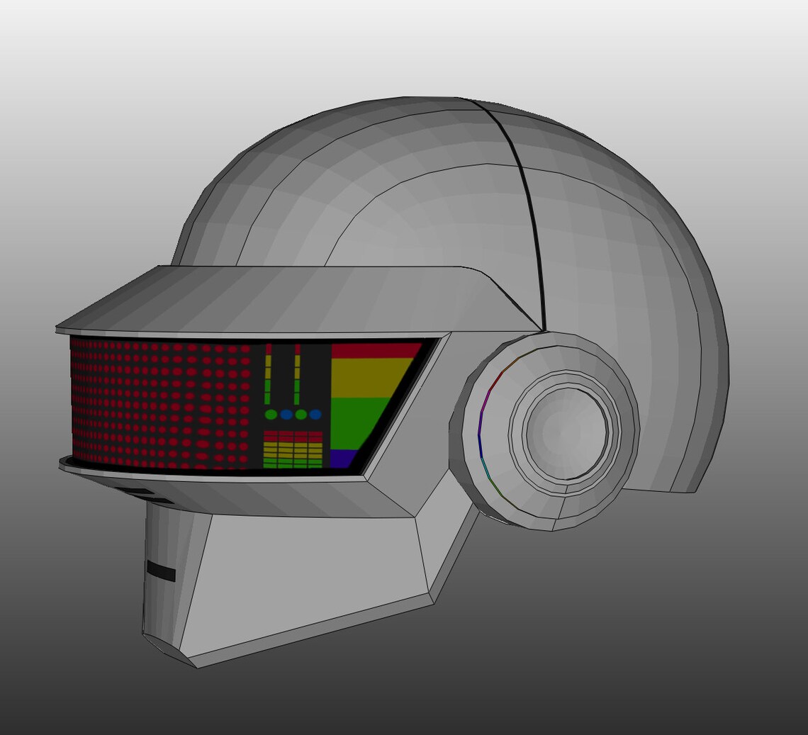 Thomas Helmet Daft Punk Foam Templates - Etsy