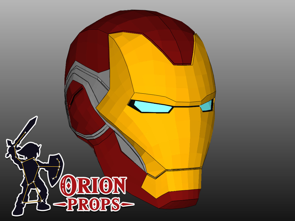 Iron Man Helmet Template Pepakura