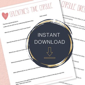 Galentine's Day Time Capsule I INSTANT DOWNLOAD I Afdrukbaar I Galentines Day I Galentines Day Gift I Galentines Day Card I DIY Game