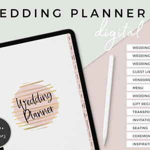 Digital Wedding Planner for Goodnotes & Notability: 200+ Stickers