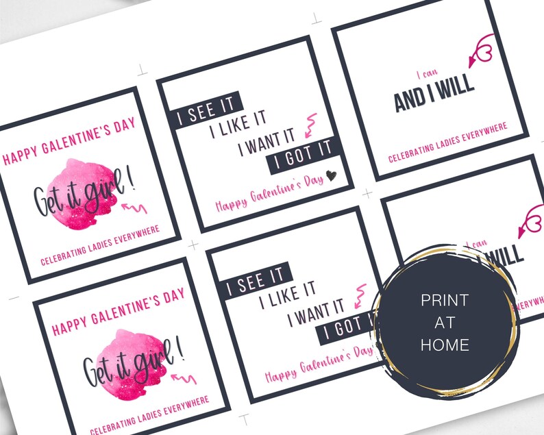 PRINTABLE Galentine's Day Gift Tag // Valentine's Day - Etsy