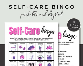 Selbstfürsorge Bingo Printable | Mentale Gesundheit Bingo Spiel | Selbstfürsorge Herausforderung PDF | Wellness-Aktivität Blatt | Sofortiger Download Self Care Liste
