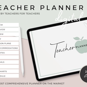 Teacher Digital Planner 2022-2023 School Year, Instant Download, Goodnotes planner, ipad planner, notability planner, teacher planner,school