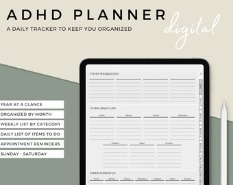 ADHD Digital Planner: Weekly & Daily Organizer (PDF)