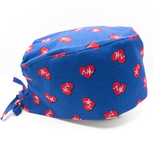 Cardio Vibes Medical Scrub Cap | Heart Surgeon, Nurse & Cardiologist Surgical Scrub Hat – Unisex Adjustable Cap - Superior Scrub Caps
