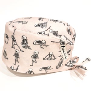 Men / Women Scrub Cap, ORTHO YOGIS, Satin lined option,  (3 options, ponytail, pixie and skullcap fitted styles, Superior Scrub Caps