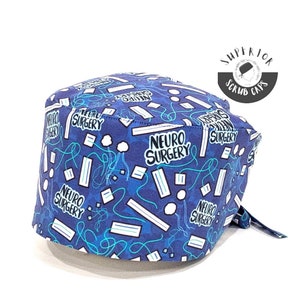 Herren/Frauen Kappe für Neurochirurgen, Chirurgische Haube BAINY BEANIE, verstellbarer Bindegürtel (passt für S-L) - Superior Scrub Caps Canada