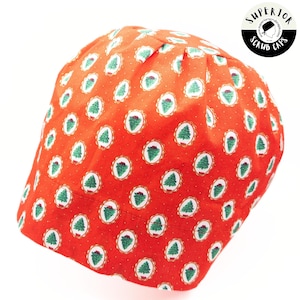 Weihnachts-Peeling-Kappe für Damen, JINGLE TREES / EURO moderner bauschiger Peeling-Hut, elastischer Knebelrücken, Superior Scrub Caps Canada