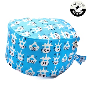 Men  / Women Ortho Scrub Cap,  SPINE and DANDY,  fitted, tie-back - adjustable, Superior Scrub Caps Canada