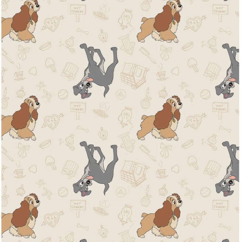 Disney Dogs Print Scrub Cap, 3 styles, Tie-Back, Adjustable, Canadian Made Lady and the Tramp