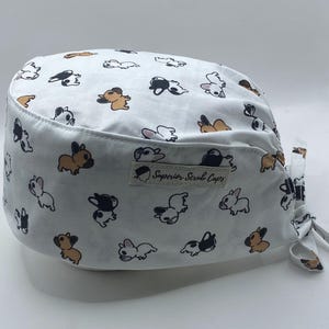 Disney Dogs Print Scrub Cap, 3 styles, Tie-Back, Adjustable, Canadian Made image 4
