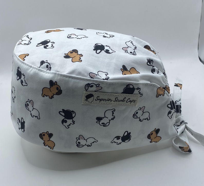 Disney Dogs Print Scrub Cap, 3 styles, Tie-Back, Adjustable, Canadian Made image 4