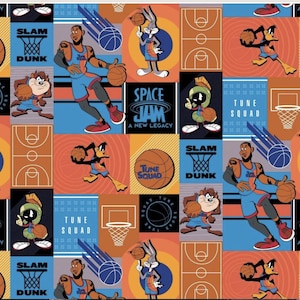 Basketball Scrub Cap -- SPACE JAM Looney Tunes, fitted, tie-back adjustable -- Superior Scrub Caps Canada
