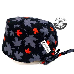 Kanadische Ahornblatt Scrub Cap, Männer, Frauen Chirurgenkappe, Arztgeschenk, Krankenschwester, Zahnarzt, Tierarzt, 3 Styles, Superior Scrub Caps Kanada