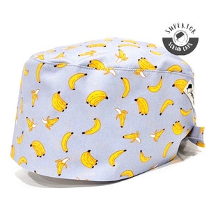 Men  / Women Scrub Cap, BANANA Skullcap, surgeon, doctor, nurse, dentist, vet, Superior Scrub Caps Canada