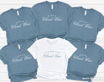 Cloud Nine Svg, Cloud Wine Svg, Bachelorette Party Shirt Svg, Bridesmaid Proposal, Bride Svg, Bridal Party Instant Download, Cloud 9