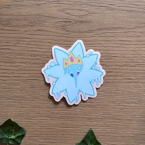 Cute King Flower Die Cut Stickers | (Finn and Jake and friends) | Matte Finish | Waterproof