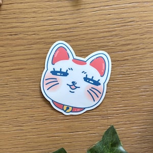 Cute Cat Character Die Cut Stickers | Matte Finish | Waterproof