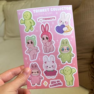 Cute Trinket Sticker Sheets | Anime Stickers | Matte Finish | Waterproof