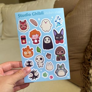 Cute Studio Sticker Sheets | Anime Stickers | Matte Finish | Waterproof