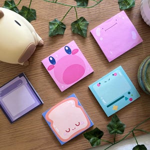 Cute Sticky Notes |  3x3 inches | 5 Different Stationary Designs
