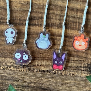 Cute Anime Clear Acrylic Keychain Charm l 1.5 inches
