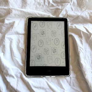 Pantalla de bloqueo de Kindle: Postal floral, sin borde, lector electrónico, amante de Kindle