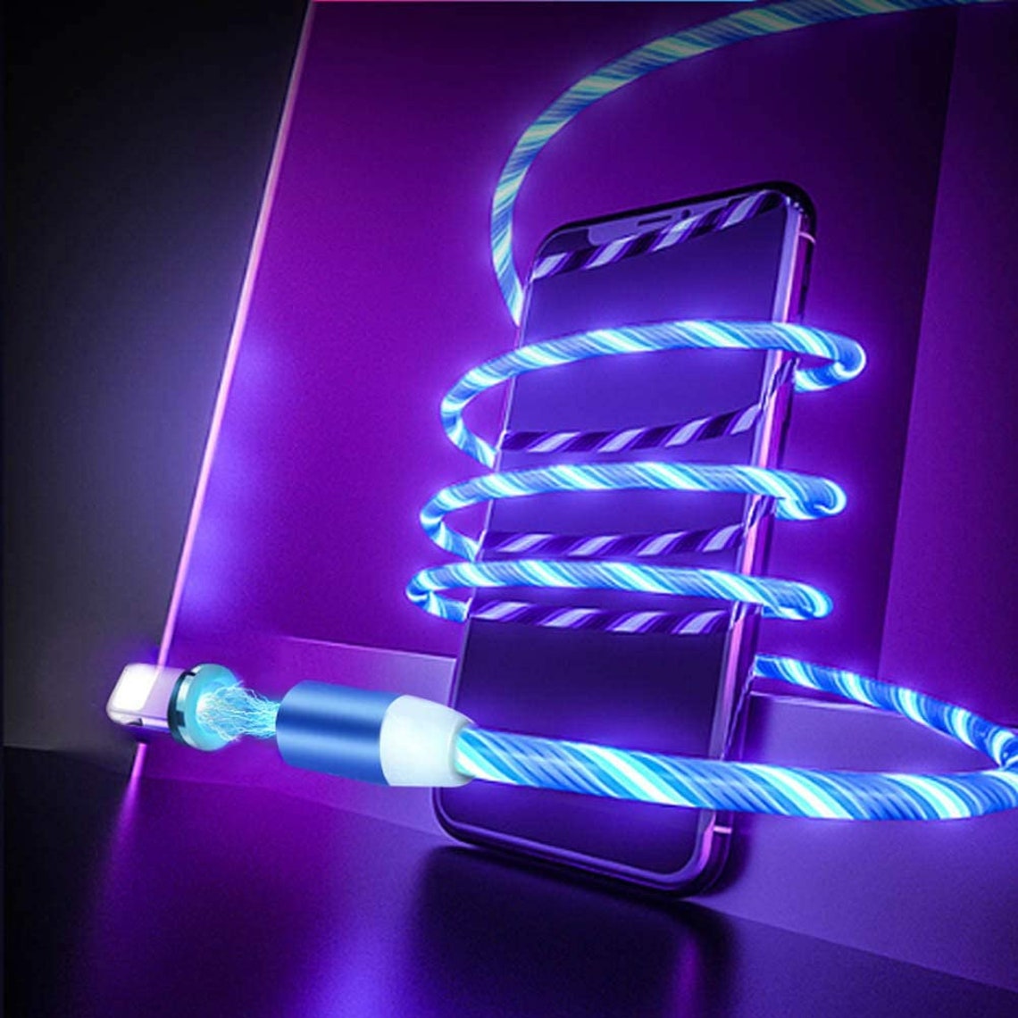 3 in 1 Charger USB Light Up Fast Charging Cable for Etsy