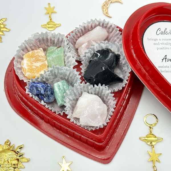 Crystal Valentine's Heart Box with Crystals for Valentine's Day Thoughtful Gift for Her