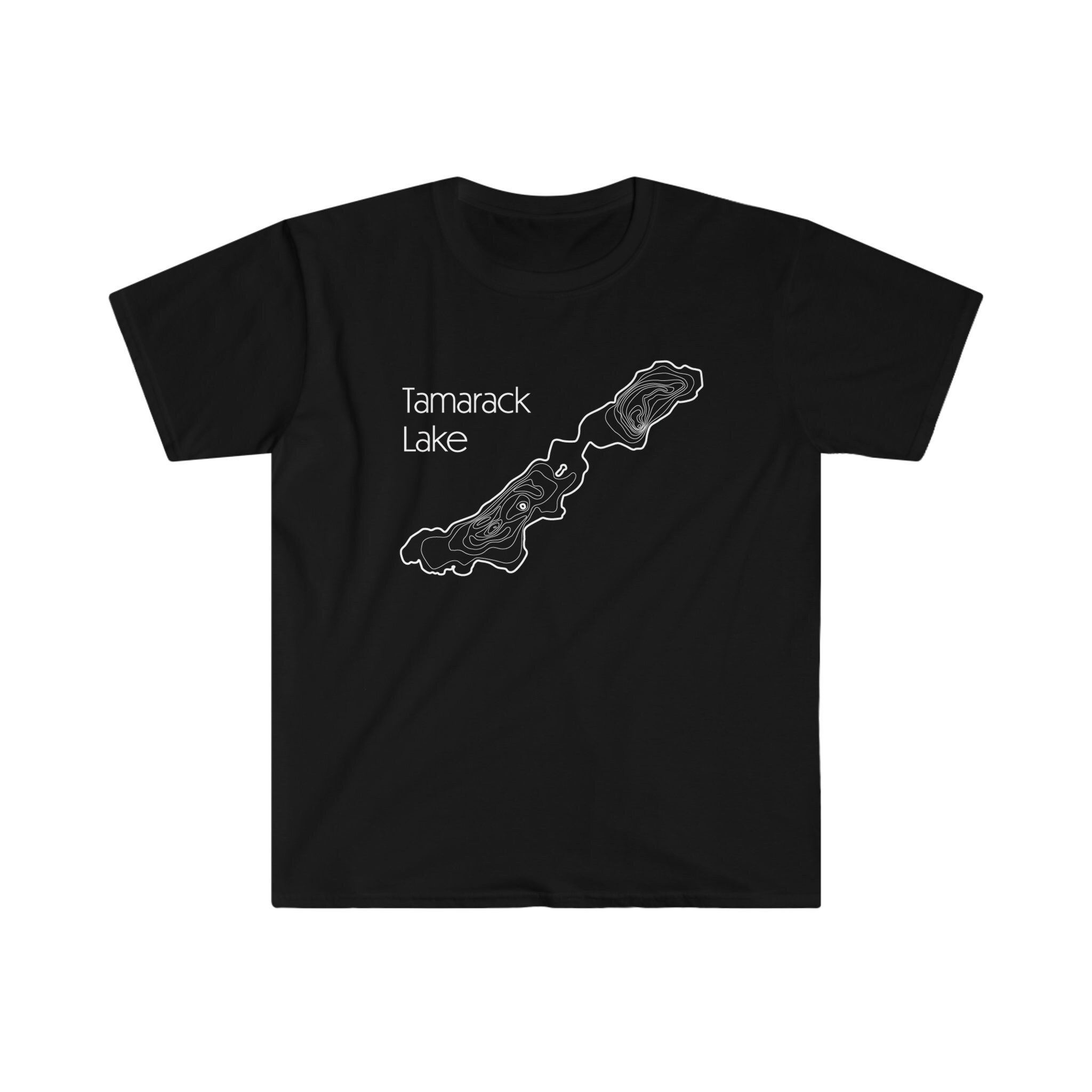 Tamarack Lake Tee, Lake Depth Map TShirt, Minnesota Lake Tee, Unisex Softstyle T-Shirt