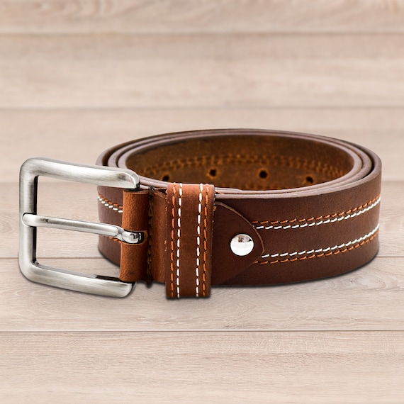 Buy Genuine Women's Leather Belt, Cowhide Leather, Casual Jeans Leather  Belts for Women,Hand Made Womens Casual Belts With Heavy Duty Metal  Buckle_Yellow & Brown_Yellow & Brown_34 Online at Best Prices in India -  JioMart.
