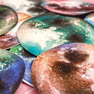 15 moon round aesthetic sticker for scrapbooking, journaling and decorations