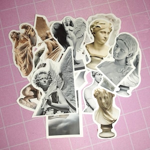 16 famous art and statues paper stickers for journaling, scrapbooking, decoration